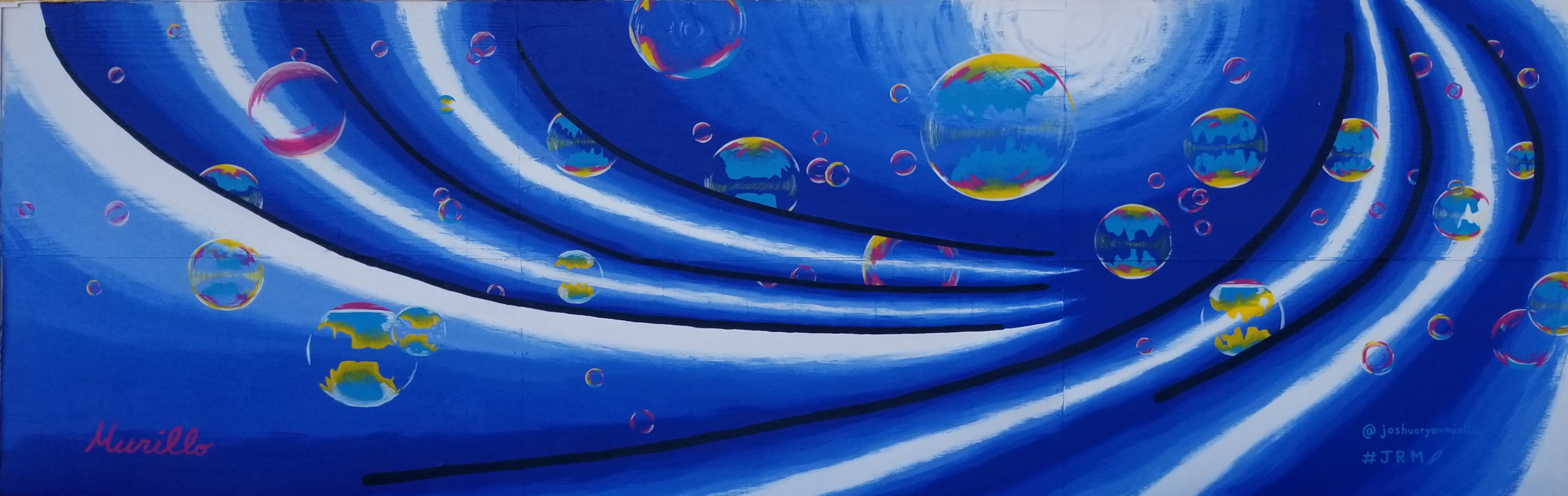 Abstract. Acrylic Mural.