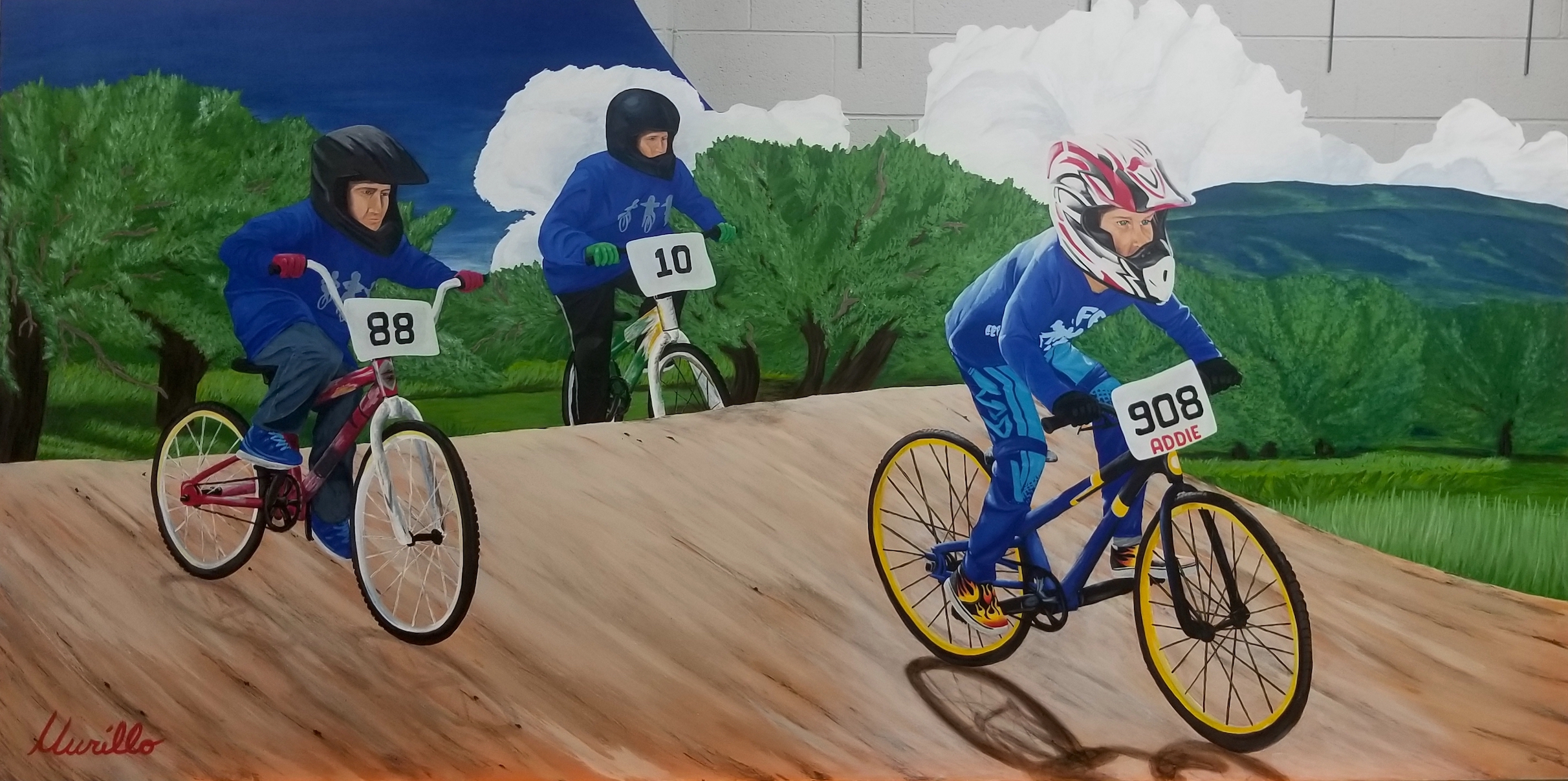 Landscape. Acrylic Mural