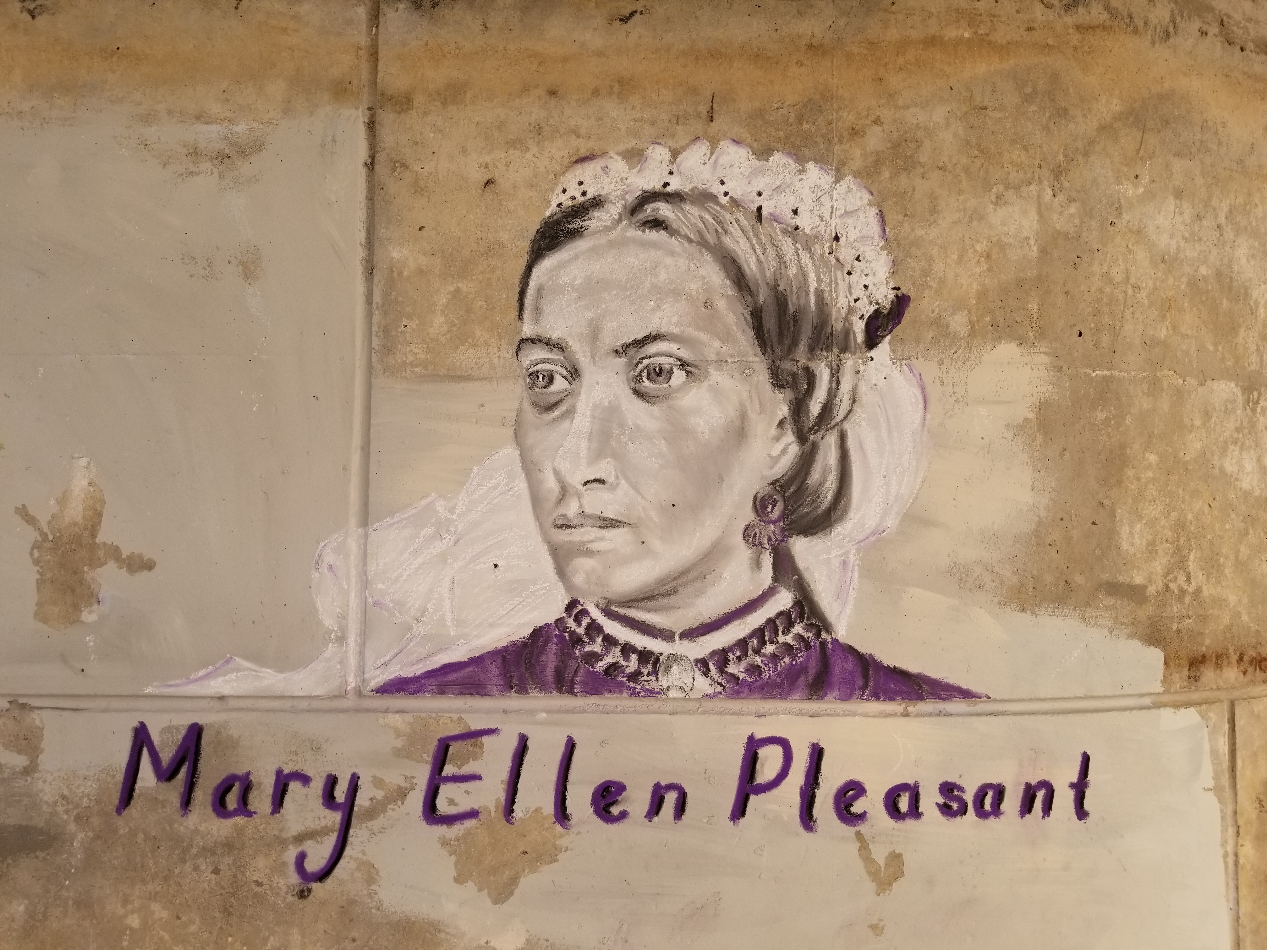 Portrait. Chalk Pastel Street Painting